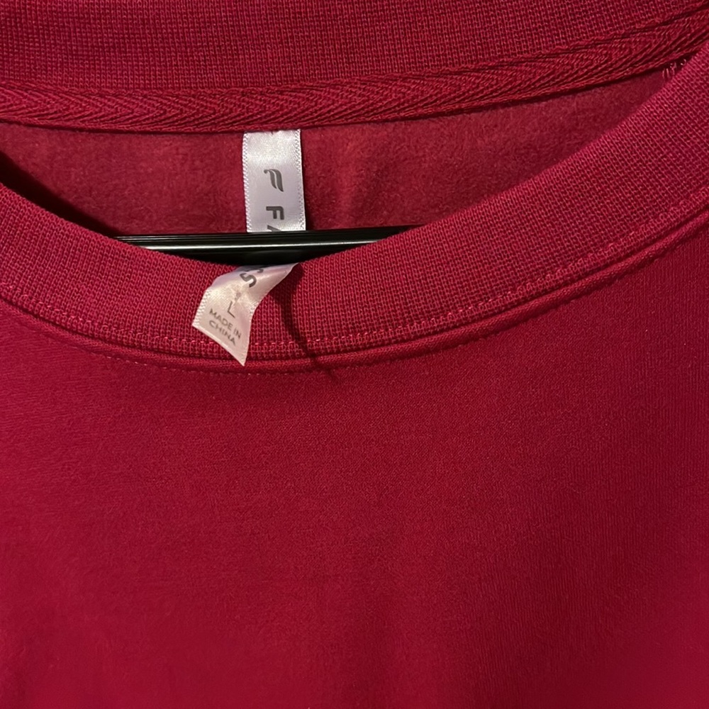 Fabletics Fleece Pullover - Large - Raspberry Red - image 2